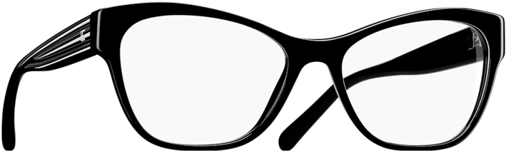 Cat Eye Glasses Png - Monochrome Clipart (846x1080), Png Download