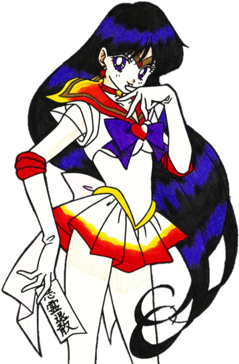 Image Super Crisis - Sailor Mars Clipart (553x776), Png Download