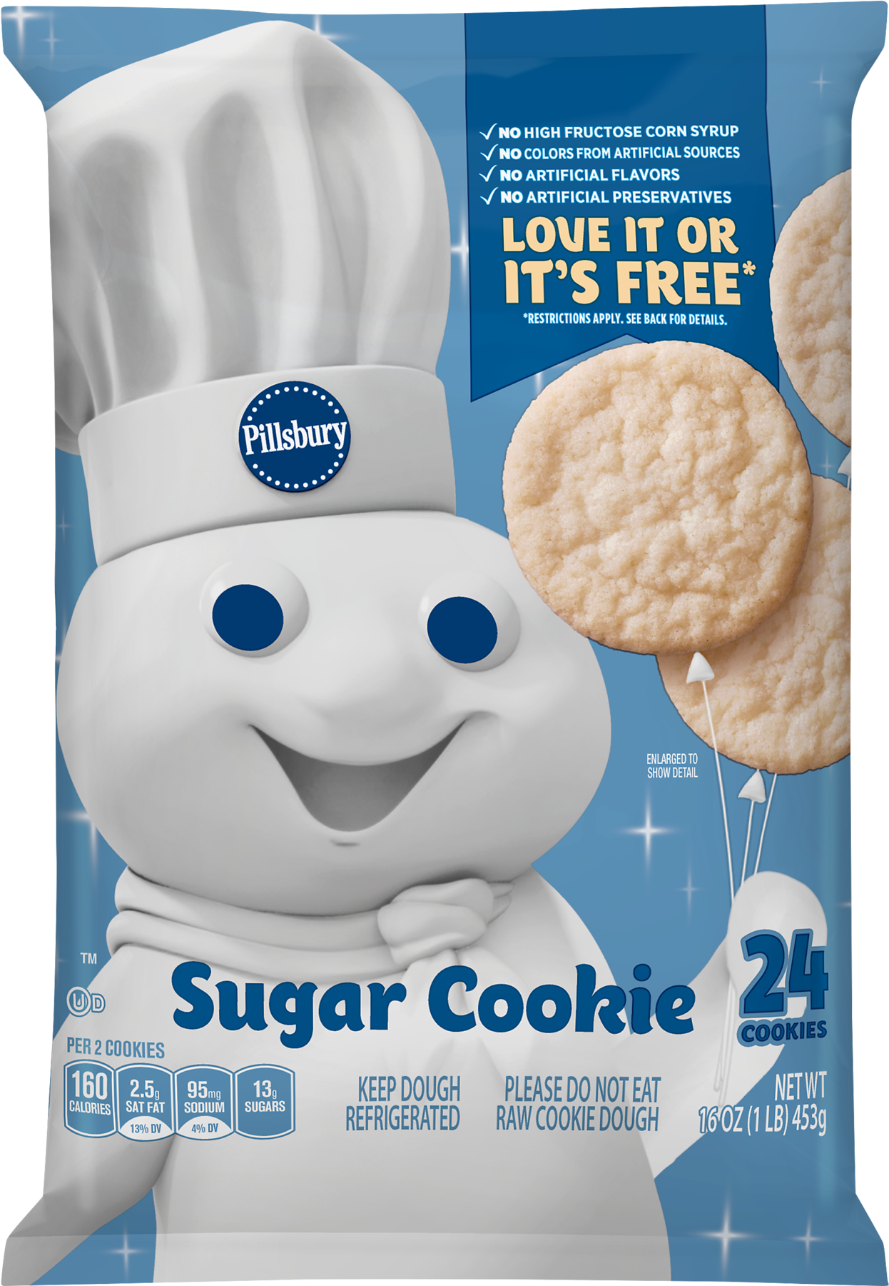 Pillsbury Ready To Bake Sugar Cookies, 24 Ct, 16 Oz - Pillsbury Ready To Bake Sugar Cookies Clipart (1800x1800), Png Download