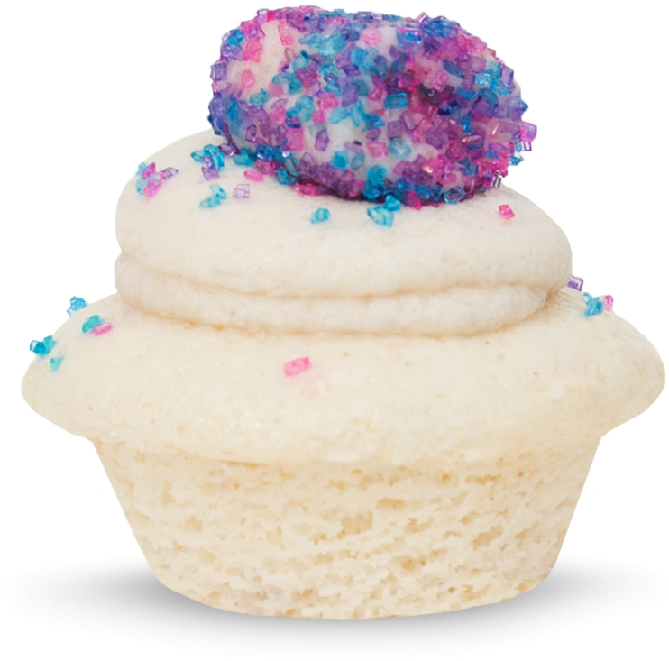 Sugar Cookie Cupcake Small Side View Image - Cupcake Clipart (742x733), Png Download