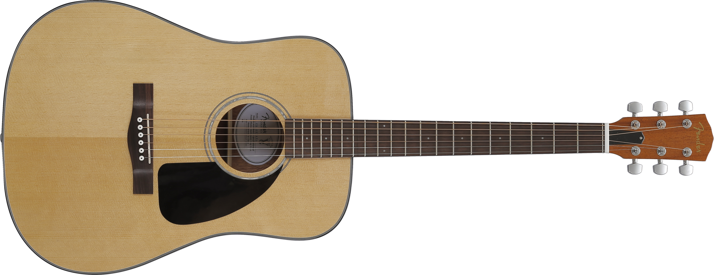 Fender Fa 135ce Cutaway Concert Acoustic Electric Guitar Clipart (2400x927), Png Download
