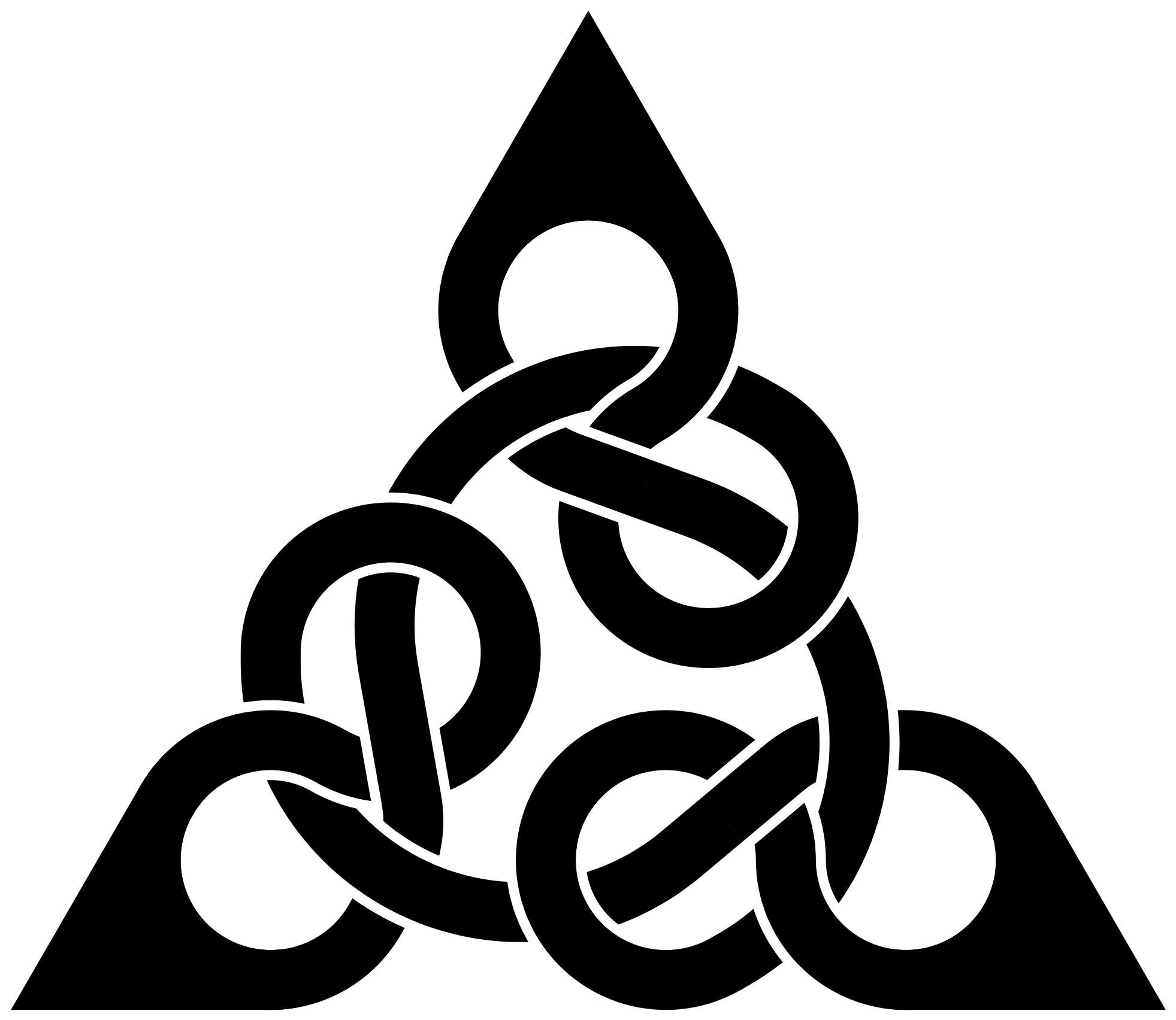 File Figure Knot Triang Wikimedia Commons Open - Celtic Knot Three Clipart (2000x1739), Png Download