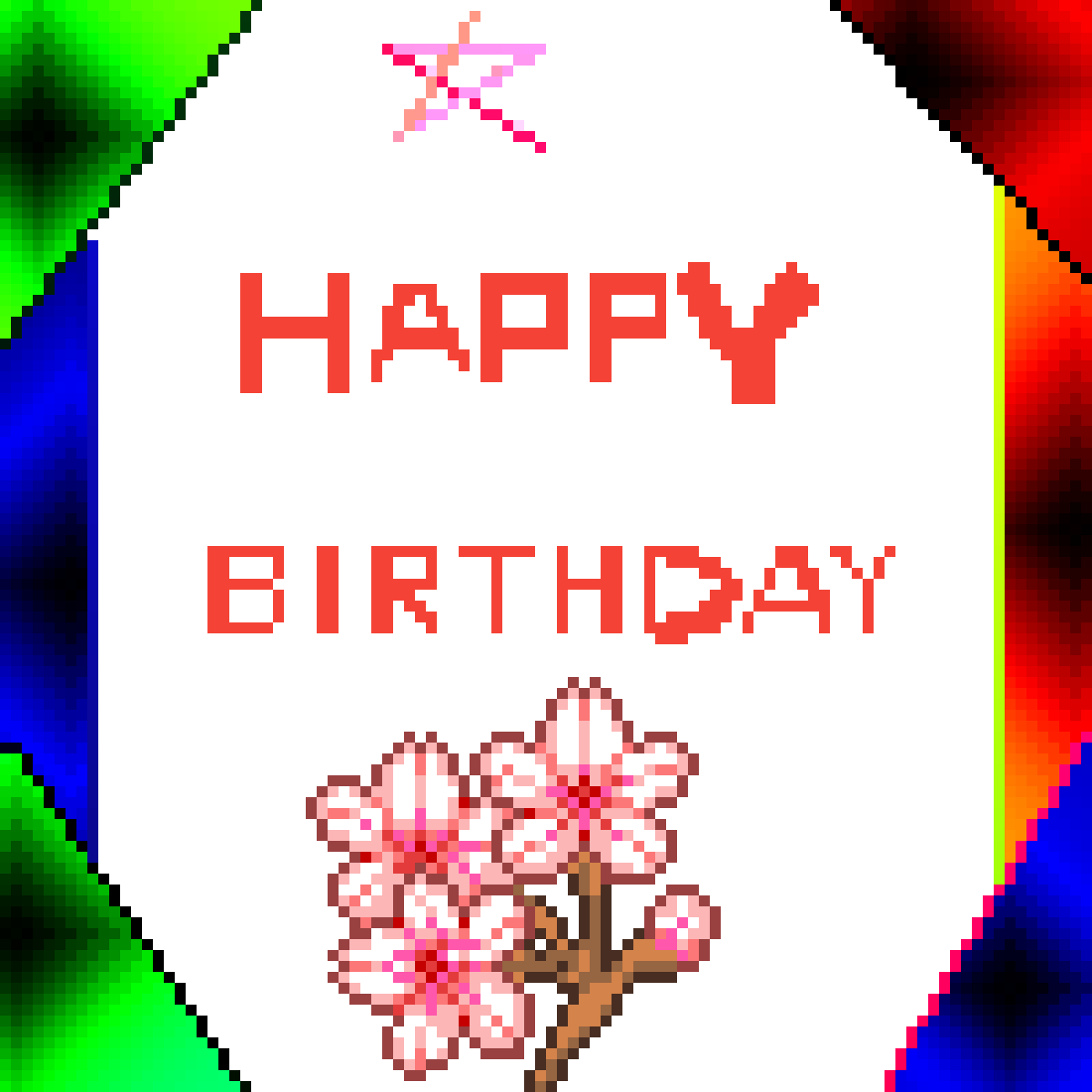 Birthday Card - Transparent Cherry Blossom Gif Clipart (1200x1200), Png Download