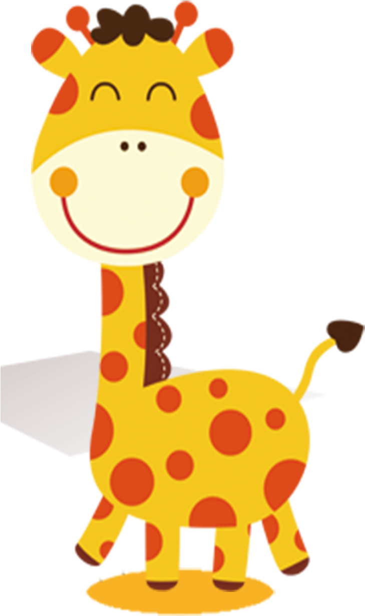 Cartoon Giraffe Drawing - Tierno Jirafas Animadas Clipart (794x1624), Png Download