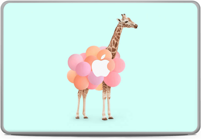 Balloon Giraffe Skin Macbook Pro 17” - Paul Fuentes Giraffe Clipart (800x538), Png Download