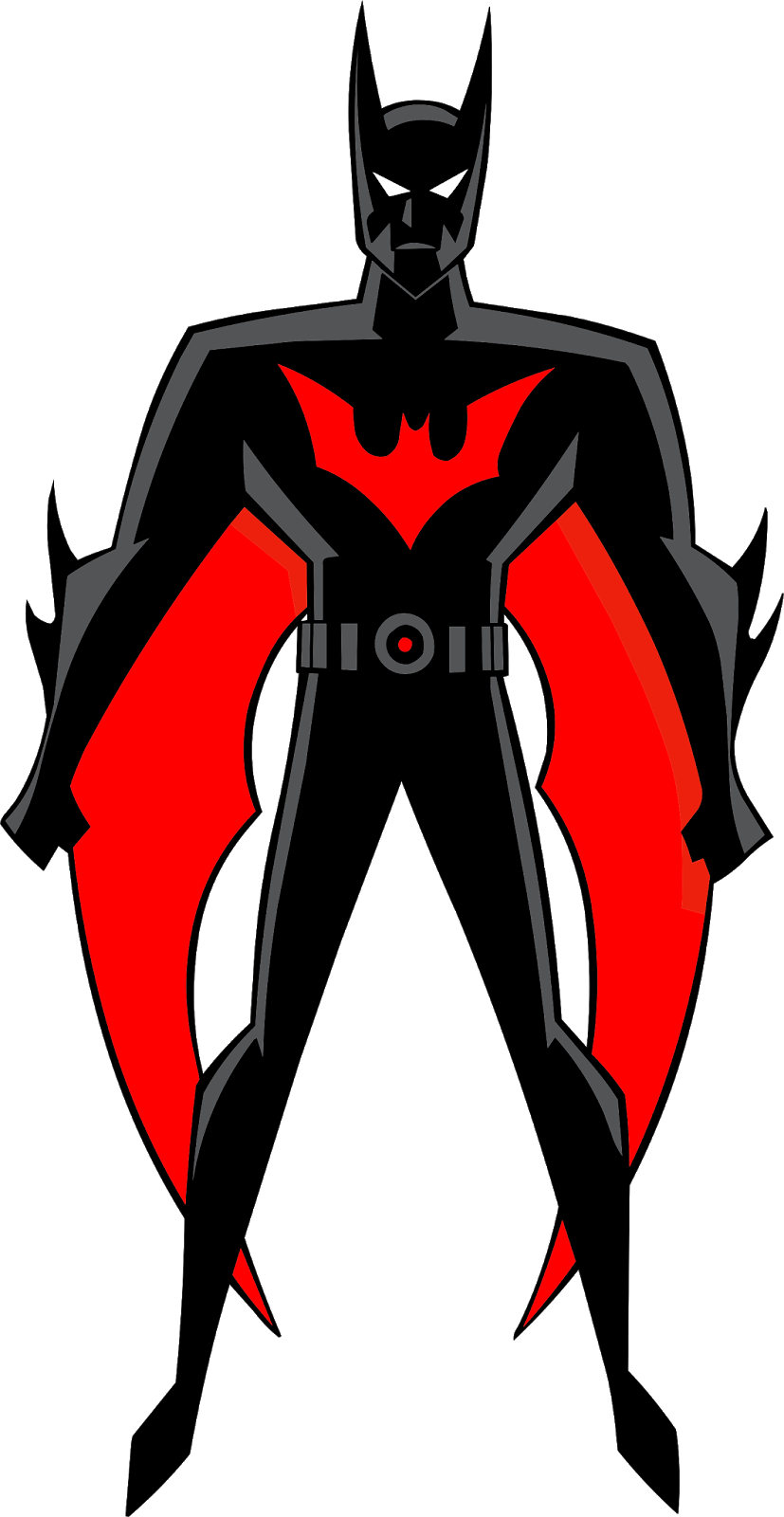 Batman Cartoon Png - Draw Batman Of The Future Clipart (827x1600), Png Download