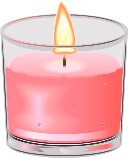 Decorative Candle - Glass Candle Clipart - Png Download (866x650), Png Download