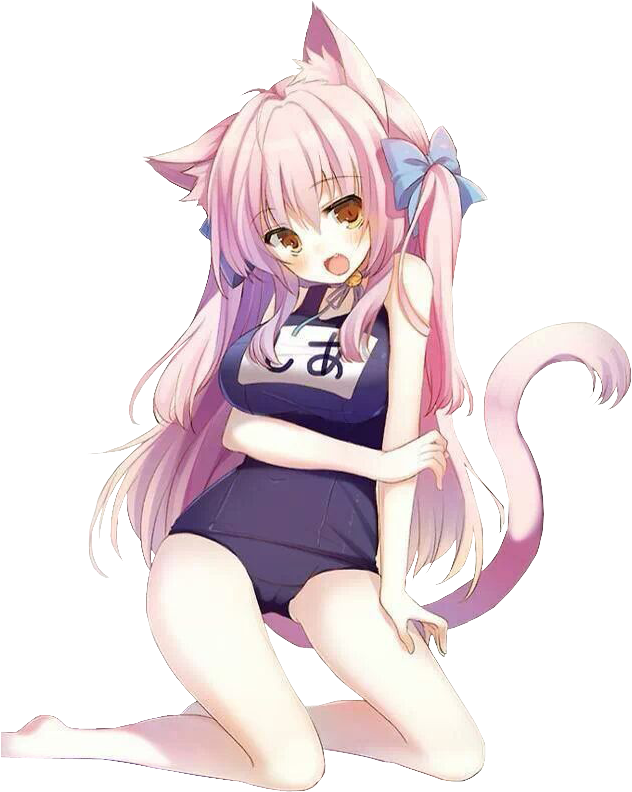 Shia Flatpaddy Png Transparent Anime 2d Animation Anime - Ecchi Neko Clipart (640x855), Png Download