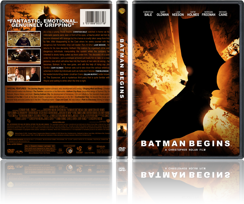 Batman Begins Dvd Cover Clipart (800x702), Png Download