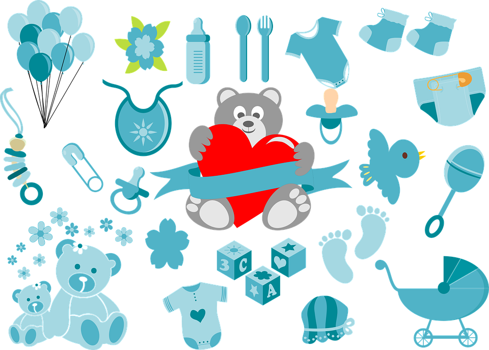 Baby Boy Toddler Cute Newborn Kid Happy Children Clipart (960x687), Png Download