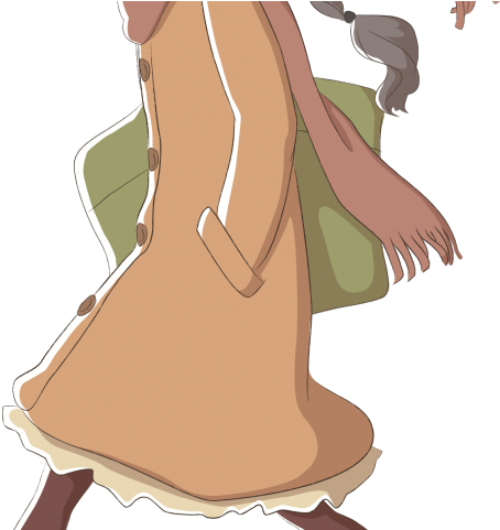 Anime Girl Clipart Winter - Drawing - Png Download (640x480), Png Download