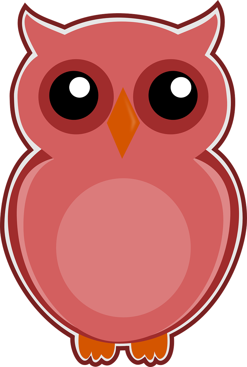 Owl Pink Bird Cute Animal Png Image - Owls Png Clipart Eksen Transparent Png (860x1280), Png Download