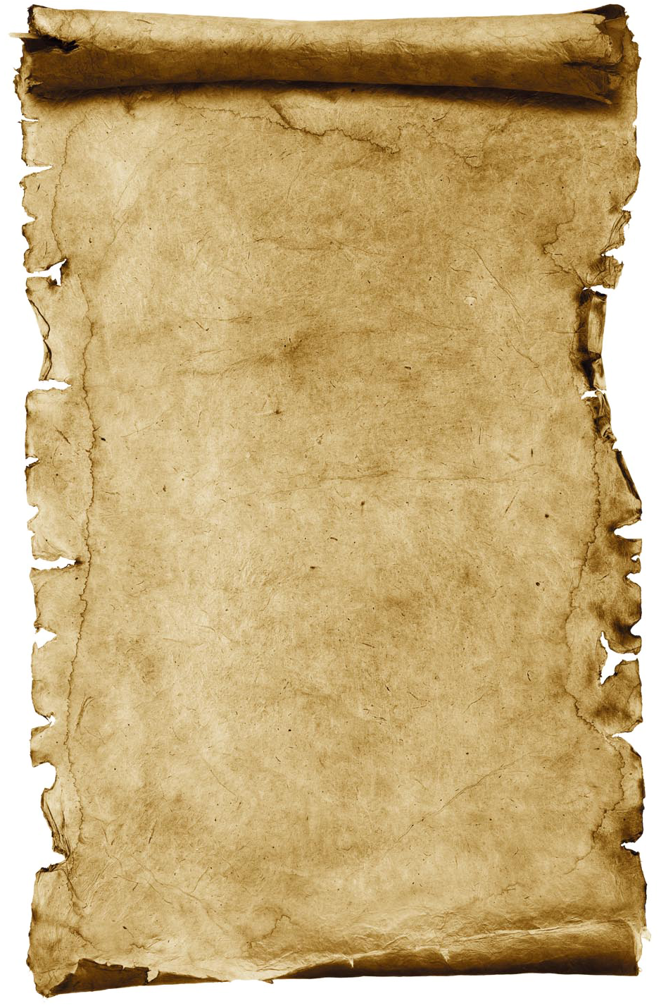 Parchment Scroll Png - Old Paper Scroll Clipart (1100x1439), Png Download