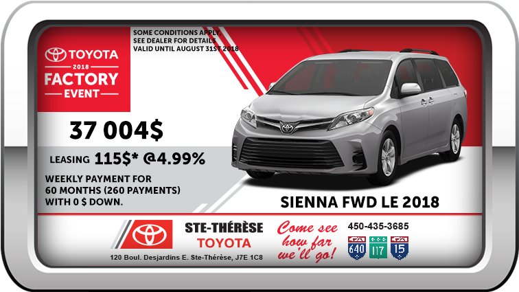 Sienna Fwd Le - Toyota Sienna Clipart (755x523), Png Download