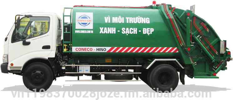 Garbage Truck Hino - Garbage Truck Clipart (800x467), Png Download