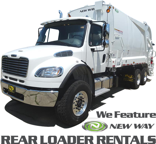 Rear Load Garbage Truck Rentals - New Way Trucks Clipart (550x750), Png Download