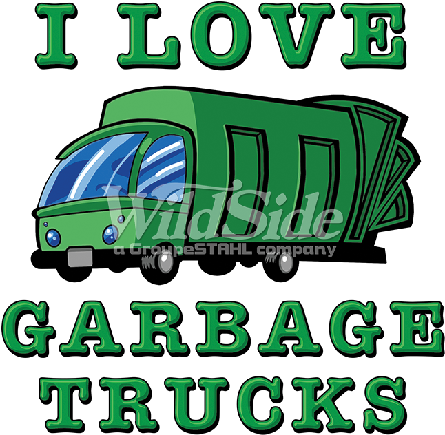 I Love Garbage Trucks Clipart (675x675), Png Download