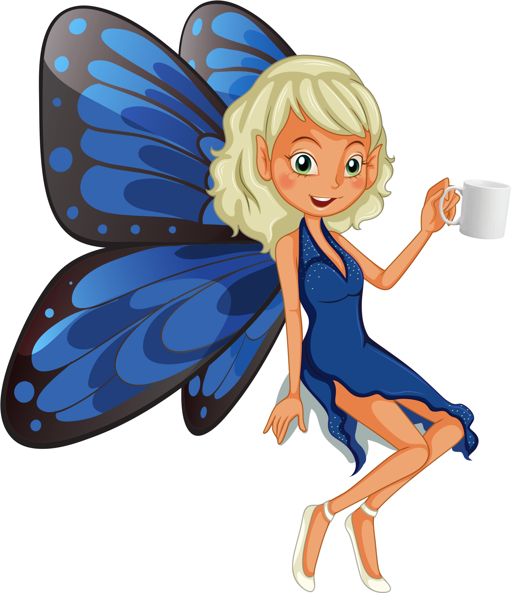 Fairy Flipped - Fairy Clipart (2400x2400), Png Download