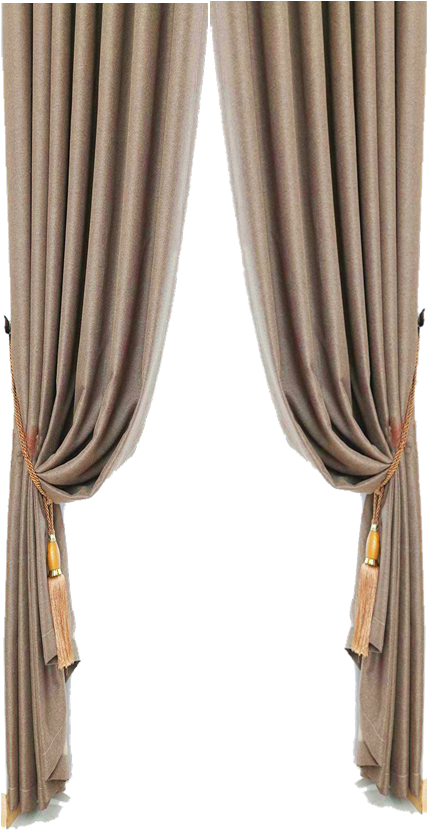 Nice Way To Drape Curtains Curtain Styles, Curtain - Curtain Modern Png Clipart (428x831), Png Download