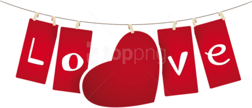 Download Valentines Day Love Decoration Png Images - Romantic Happy Valentine's Day Clipart (850x382), Png Download