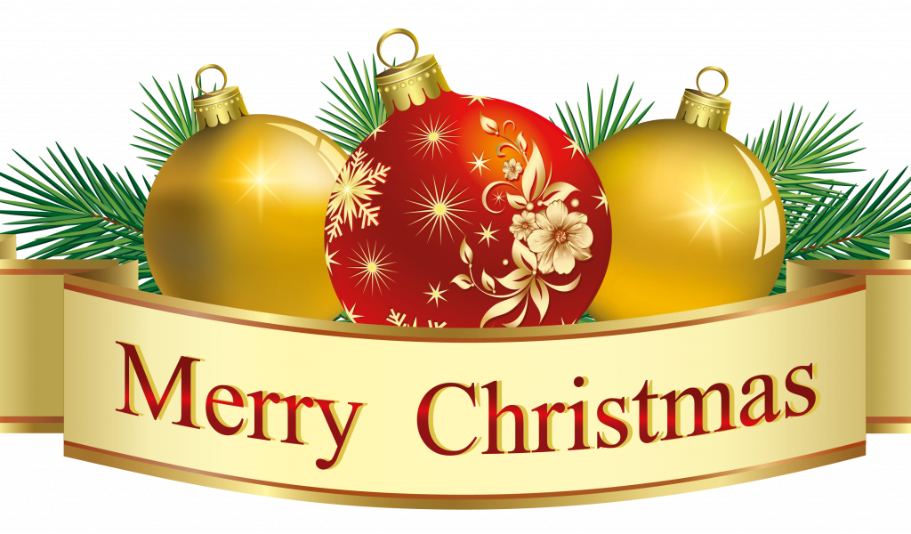 Merry Christmas Decorative Banner With Image Free Of - Merry Christmas Professional Greeting Clipart (1024x600), Png Download
