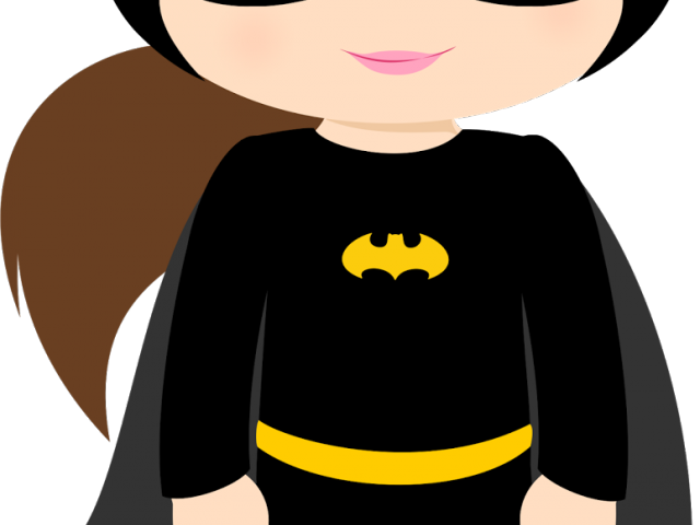 Batgirl Clipart Pinterest - Super Hero Girl Cartoon Character - Png Download (640x480), Png Download