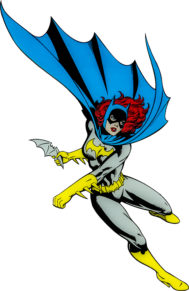 Batgirl Character Lensed Emblem - Cartoon Clipart (651x1000), Png Download