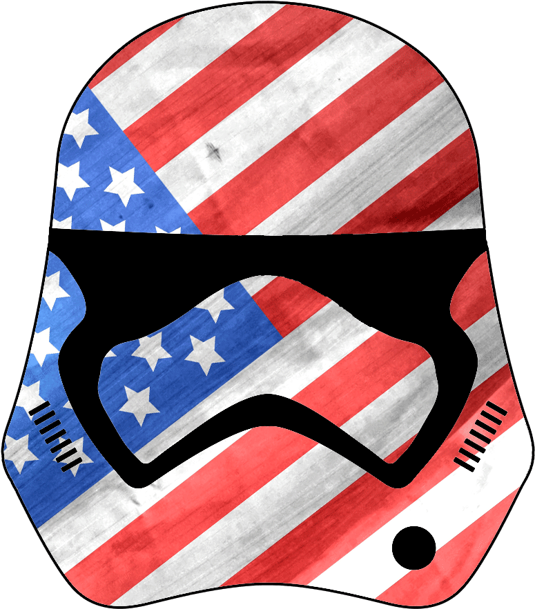 First Order Stormtrooper W/ Flags - Flag Of The United States Clipart (1000x1000), Png Download