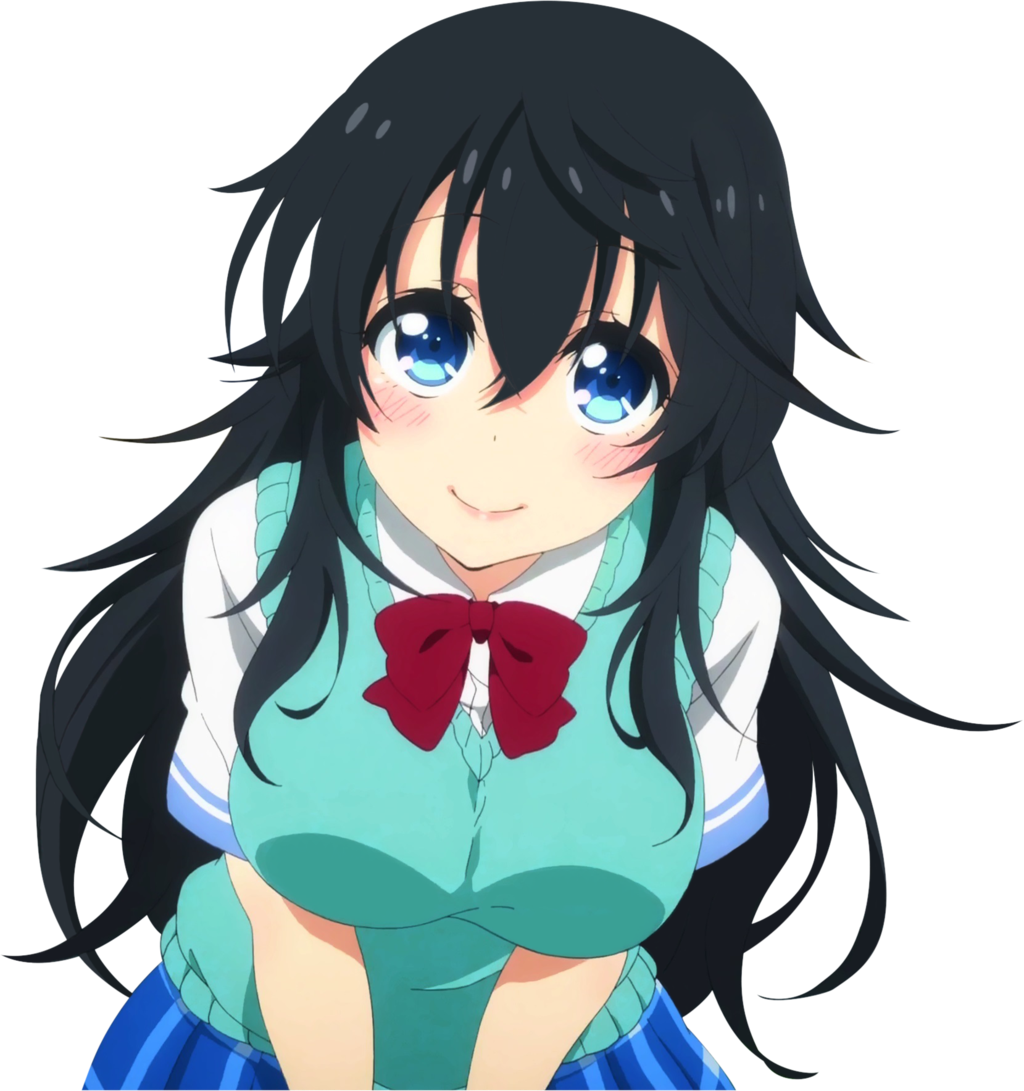 #anime #ako #girl #cute #oppai #school #uniform Clipart (1024x1091), Png Download