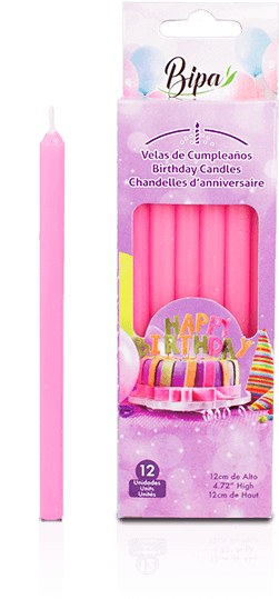 12cm Velas De Cumpleaños Rosadas - Drinking Straw Clipart (600x600), Png Download