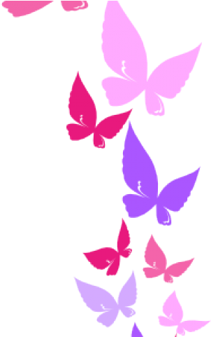 Rainbow Butterfly Clipart Border - Purple Butterfly Transparent Png (640x480), Png Download
