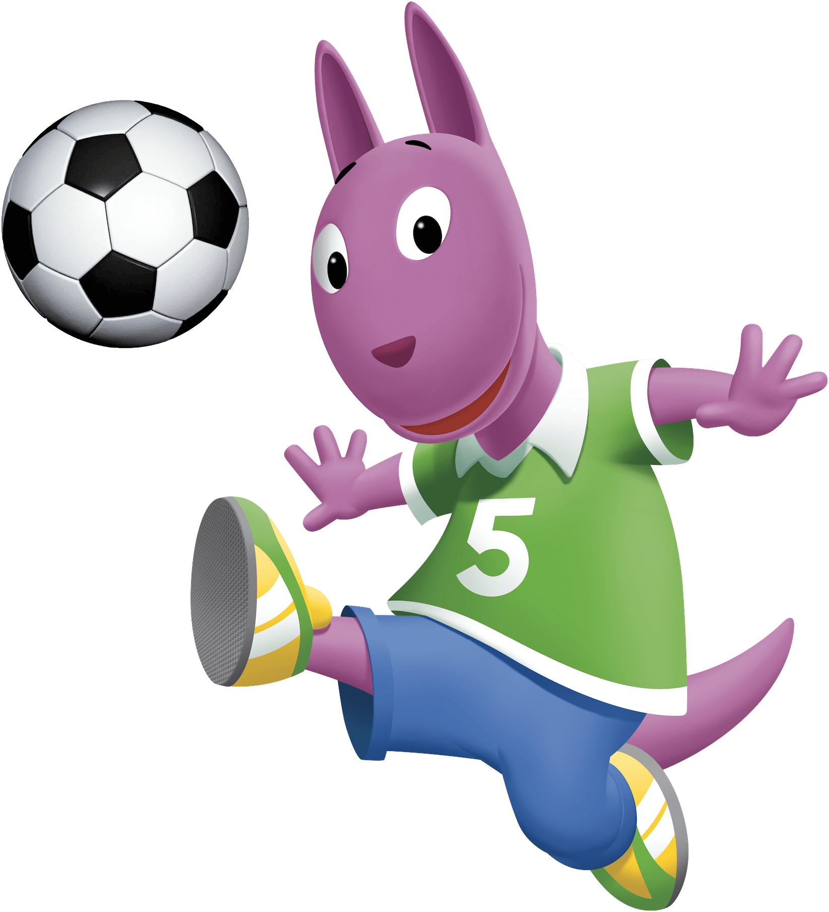 Friends Playing Soccer Png - Backyardigans Play Soccer Clipart (1645x1808), Png Download