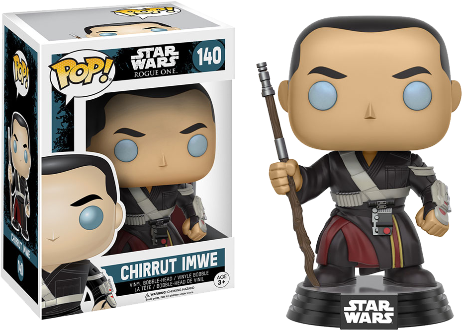 Pop Figure Star Wars Chirrut Imwe Rogue - Star Wars Rogue One Pop Funko Clipart (980x700), Png Download