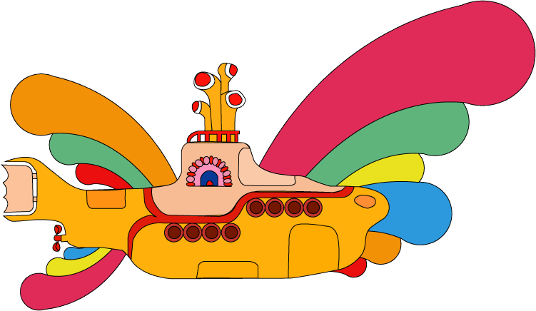 Yellow Submarine - Beatles Yellow Submarine Clipart - Png Download (751x436), Png Download