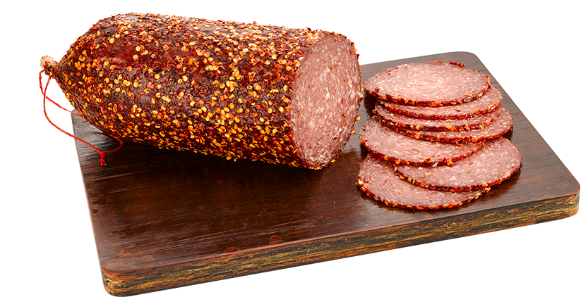 This Is A Hungarian Type Salami That Is Made From Finely - Cervelat Clipart (900x510), Png Download