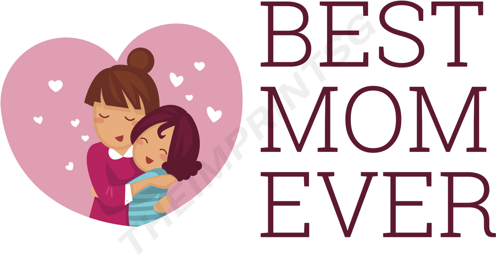 Best Mom Ever Mug Customised Mug Printing Singapore - Cartoon Clipart (2048x2048), Png Download