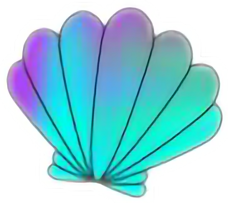 #mermaid #sirena #concha #azul #blue Clipart (736x656), Png Download