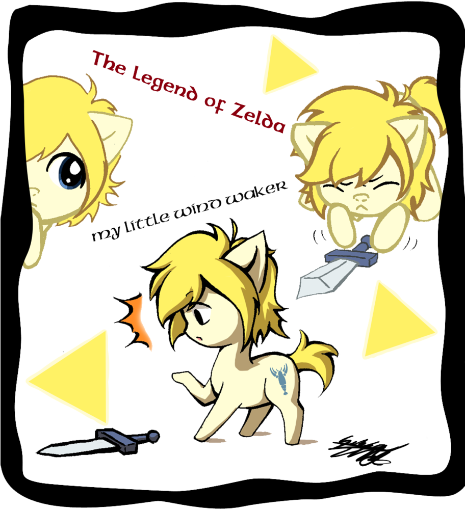 Midnameowfries, Legend Of Zelda Wind Waker, Link, Ponified, - Link As A Pony Clipart (912x999), Png Download