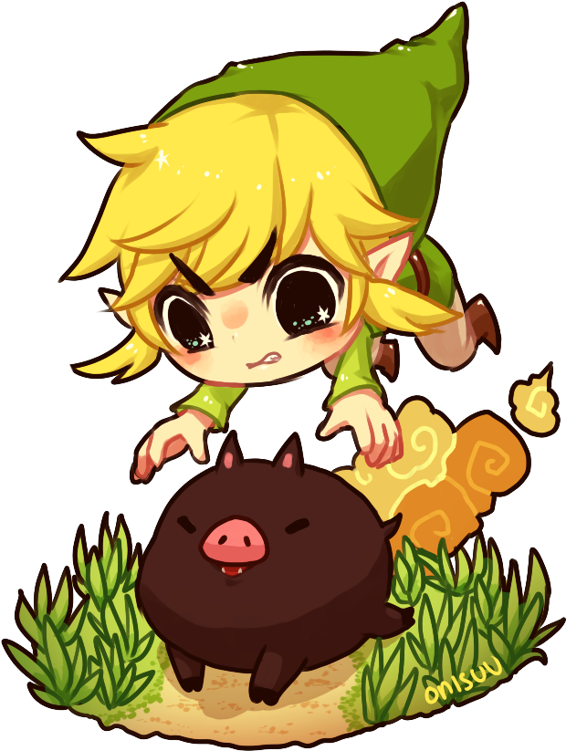 Link Fan Art Wind Waker , Png Download - Wind Waker Link Cute Clipart (620x823), Png Download