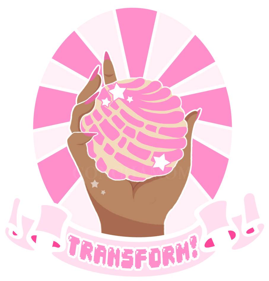 Latina Magical Girl With A Concha Addiction - Bánh Clipart (1280x1086), Png Download