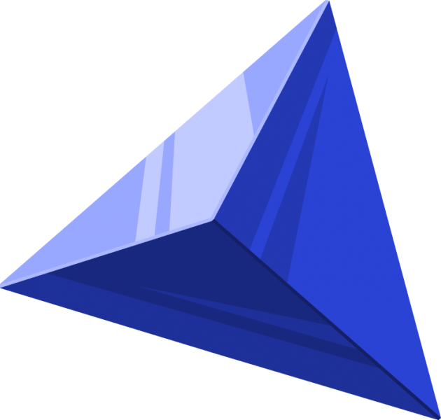Force Gem Blue From The Official Artwork Set For - Triangle Clipart (630x600), Png Download