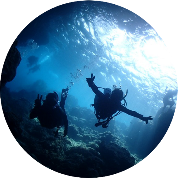 【okinawa Diving】okinawa Blue Cave Diving Okinawa Snorkeling - Freediving Clipart (576x576), Png Download