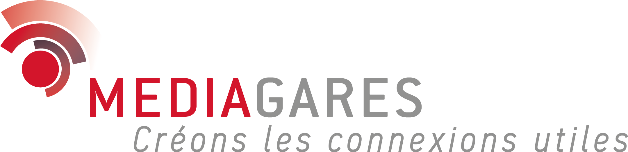 Mediagares Logo-signature Fond Blanc - Carmine Clipart (2259x631), Png Download