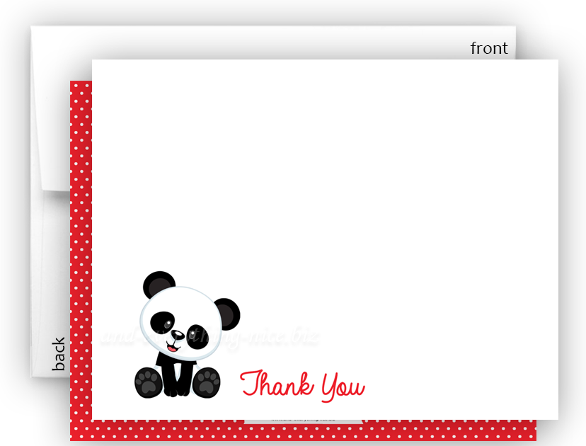 Panda Bear H Thank You Cards Note Card Stationery • - Teddy Bear Thank You Blank Cards Clipart (828x630), Png Download