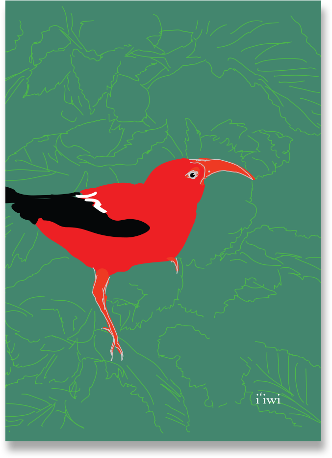 Iiwi Notecard - Cardinal Clipart (1000x1000), Png Download