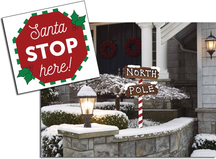 Outdoor Christmas Signs - Snow Clipart (760x560), Png Download