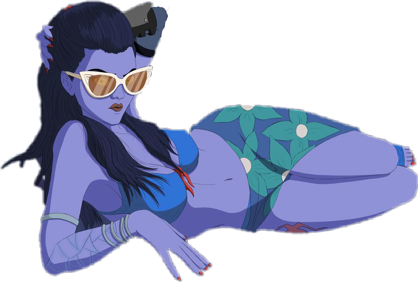 #overwatch #widowmaker - Cartoon Clipart (837x564), Png Download