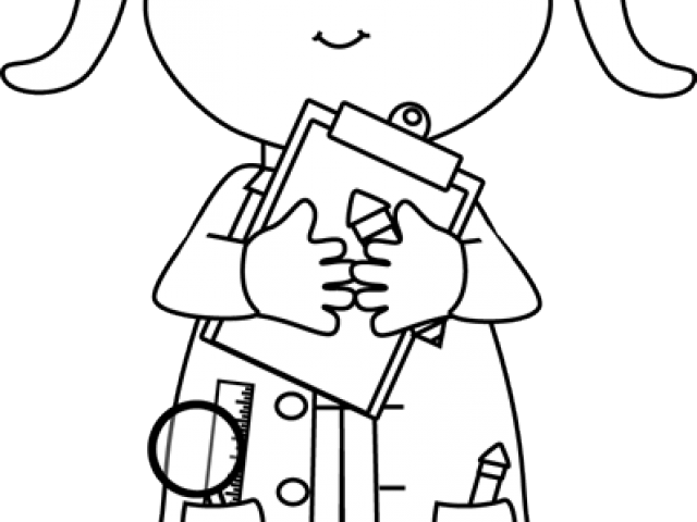 Scientist Clipart Elementary Science - Doctor Clipart Black And White - Png Download (640x480), Png Download