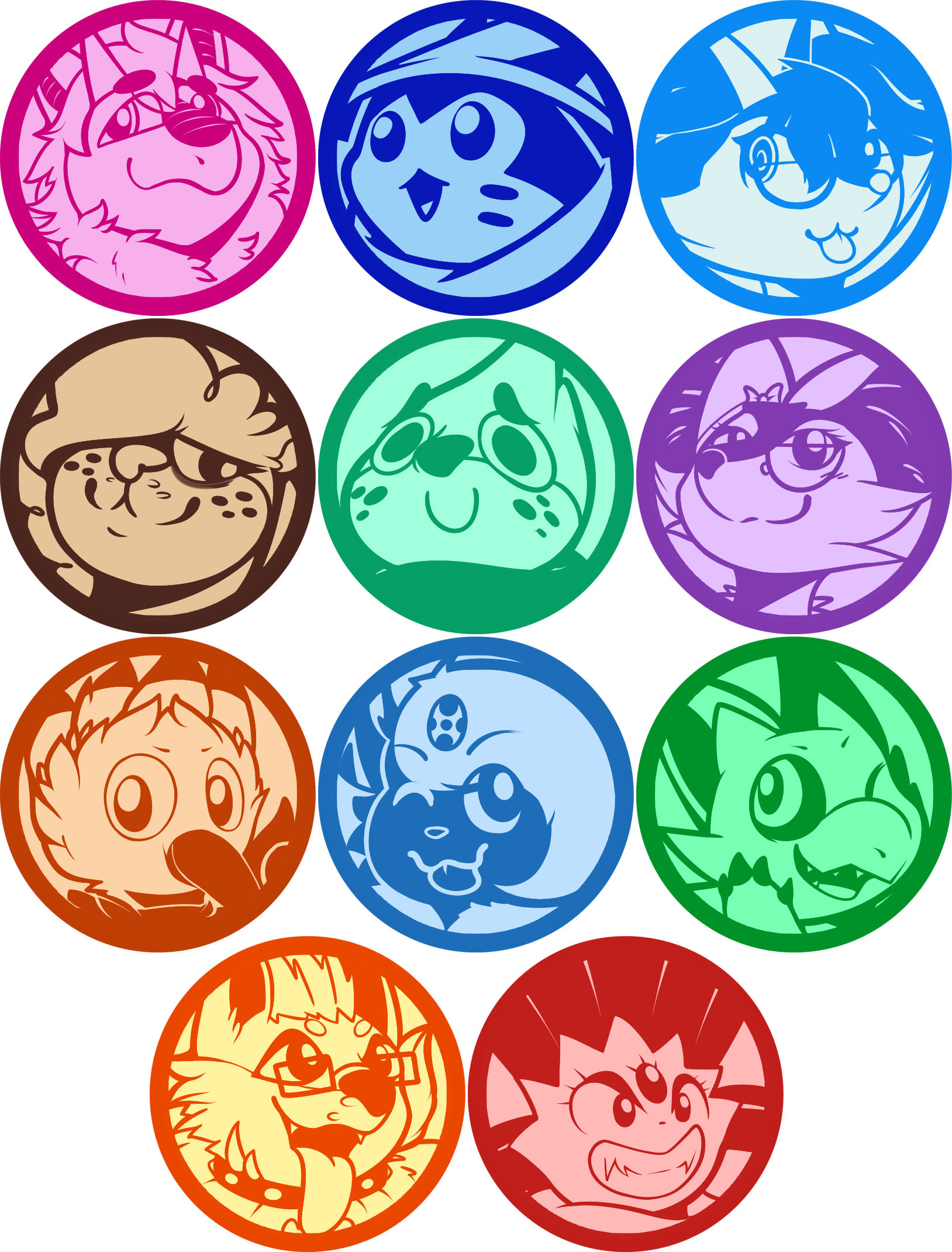 Kirby Star Allies Ych Pack - Circle Clipart (1628x2140), Png Download