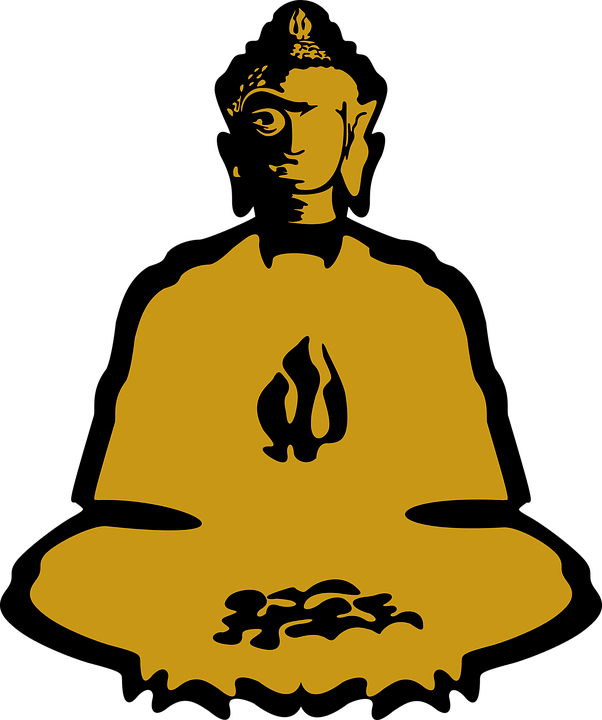 Buddha Statue Buddhism Religion Golden - Buddismo Png Clipart (602x720), Png Download